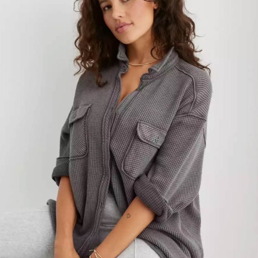 Aerie Lumberjane Waffle Shirt- Like New